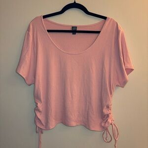 Wild Fable Target Brand Women’s Pink Crop Cinched Side Top Size 3X